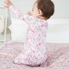 Bows in Bloom Ruffle Zipper Footie