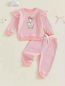  2-Piece Dressed Up Goose Striped Lounge Set