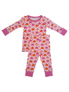 Long Sleeve 2-Piece Set, Pumpkin Checkerboard Pink