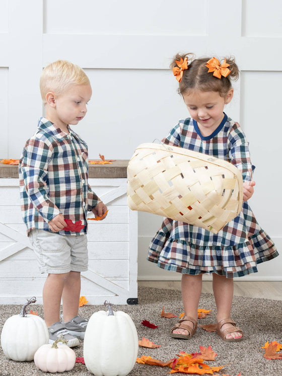 Fall Vintage Plaid Button Up