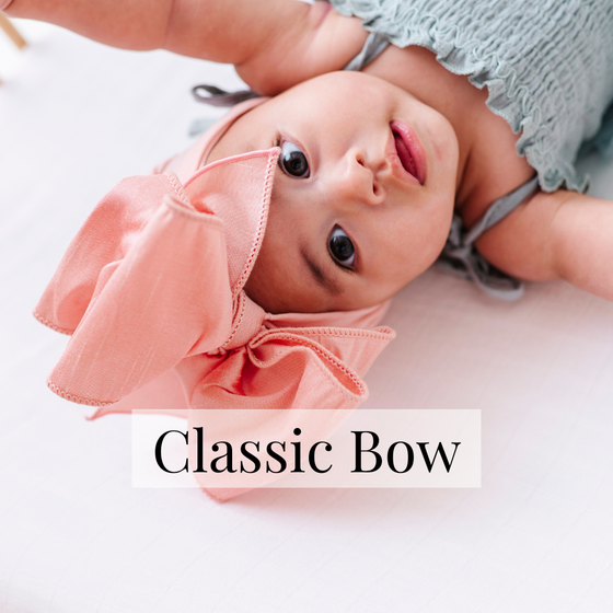Baby Bling® Faux Silk Big Classic Bow on soft nylon headband: White
