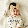 Baby Bling® Cable Knit Knot soft nylon headband: Cranberry