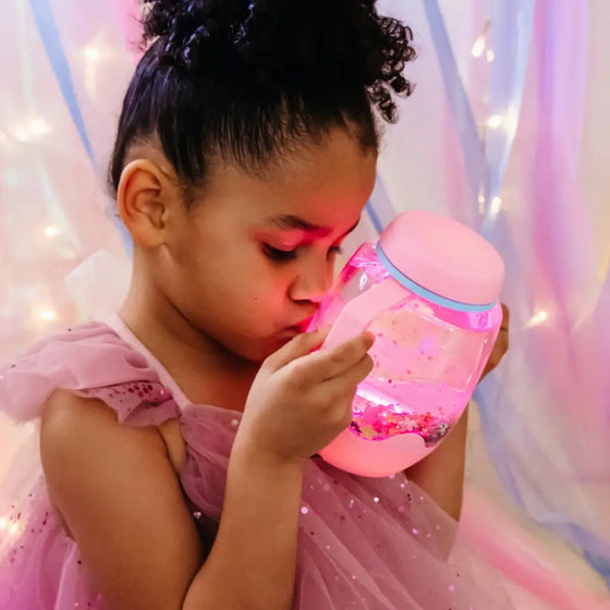 Bubblegum Pink Sensory Play Jar