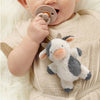 Bitzy Pal Natural Rubber Pacifier & Plush: Bow