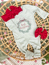 Sage Green First Christmas Wreath Outfit W/ Headband
