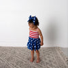 Quincy Stars & Stripes Smocked Tiered Tutu Bamboo 4th ofJuly
