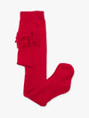 Girls Red Footed RuffleButt Tights