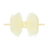 Baby Bling® Tulle FAB® Skinny nylon headband with tulle bow: Pleated Rose Quartz