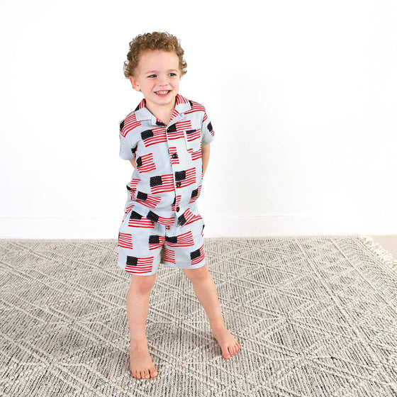 George Blue Flag ORGANIC COASTAL SET 4th of July