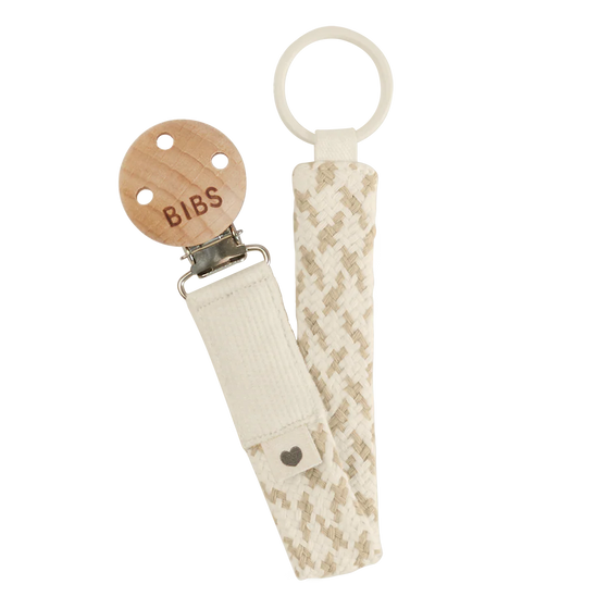 BIBS Pacifier Clip Ivory/Vanilla