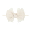 Baby Bling® Tulle FAB® Skinny nylon headband with tulle bow: Pleated Rose Quartz