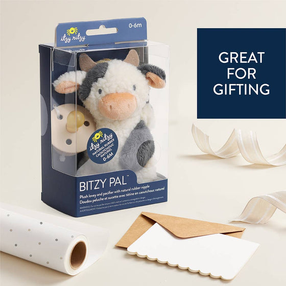 Bitzy Pal Natural Rubber Pacifier & Plush: Bow