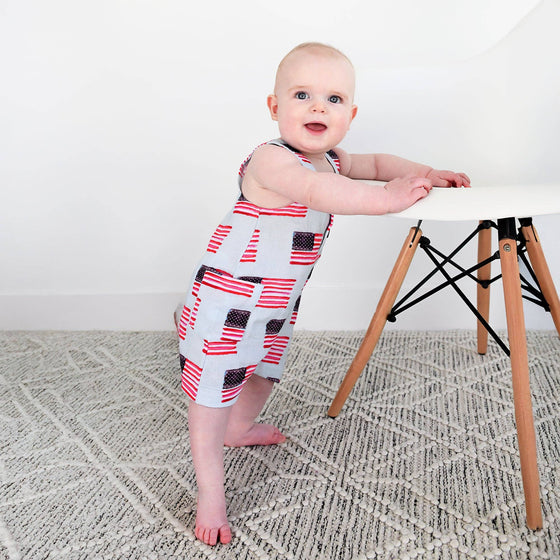 George Blue Flag Organic Coastal Coveralls 4th of July