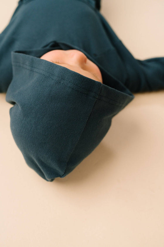 Navy Hoodie Romper Set