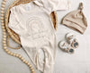 Neutral Tone Boho Rainbow Baby Outfit - Sweet Muted Rainbow: Romper Only