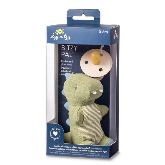 Bitzy Pal Natural Rubber Pacifier & Plush: Bow