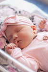 Solid Blush Bamboo Baby Knot Gown & Hat