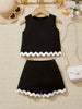 Black Set with White Scallop