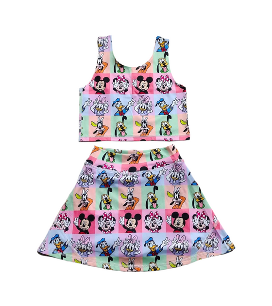 Funny Face Skirt Set