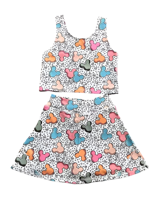 Color Mouse Skirt Set