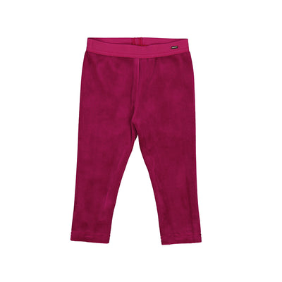 Magenta Basic Velvet Leggings