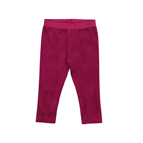 Magenta Basic Velvet Leggings
