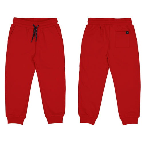 Red Basic Cuffed Fleece Trouser