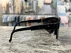 Youth PV Sunglasses Black W/ Teal and Pink Speckles