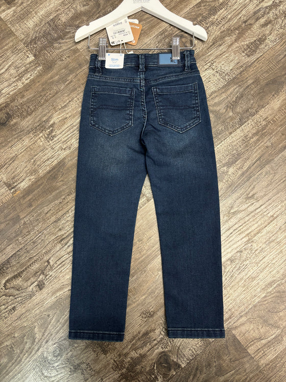 Boys Soft Denim Pants Slim Fit Grey Blue