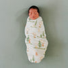 Knit Swaddle Blanket- Forest Explorer