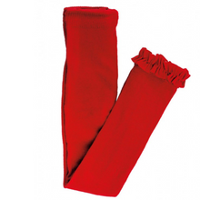  Classic Red Footless Ruffle Tights