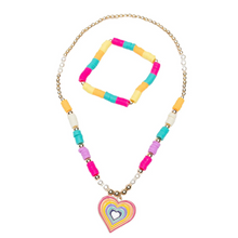  Rainbow Love Necklace & Bracelet Set