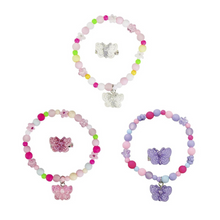  Sparkle Butterfly Bracelet & Ring Set