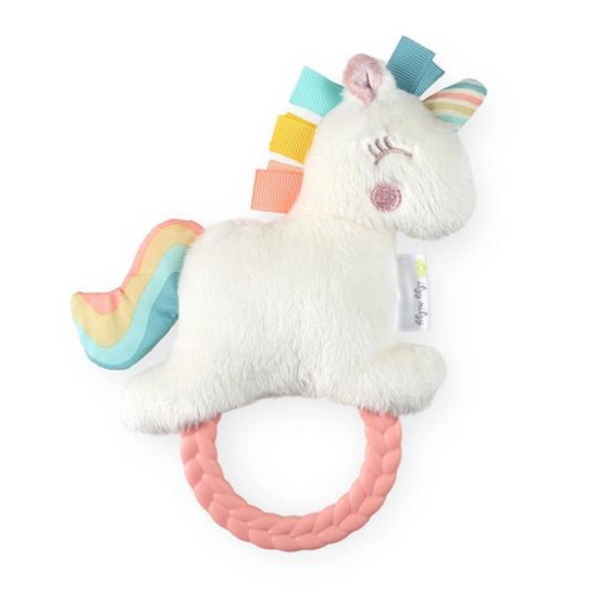 Unicorn Ritzy Rattle Pal Plush with Teether