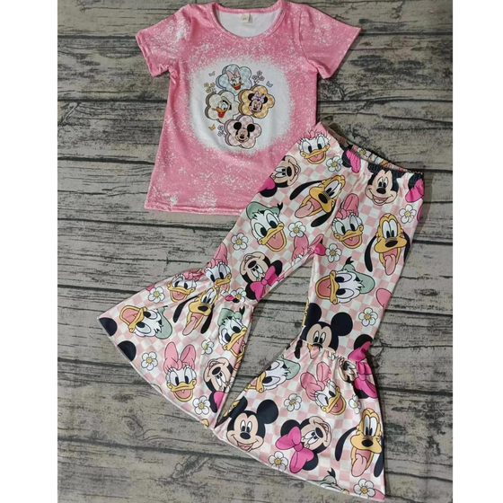 Pink Mouse Flare Pants Set