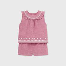  Baby 2 Piece Embroidered Linen Set