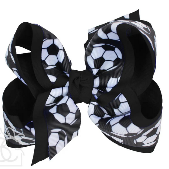 Soccer Bows Black 4.5" Large