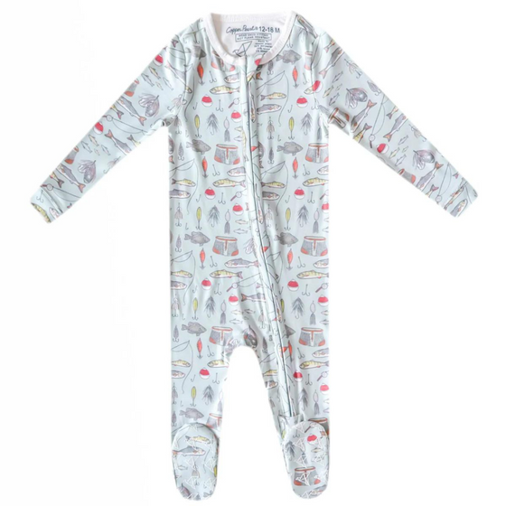 Zip-Up Footie Pajama -Trout