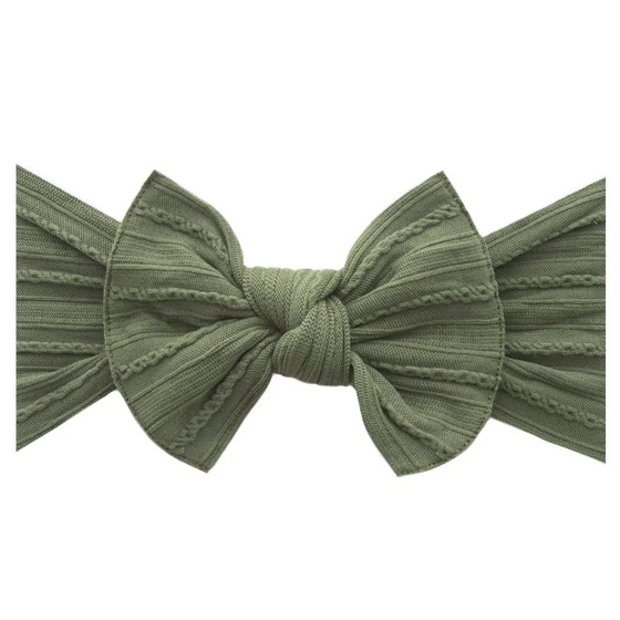 Cable Knit Knot- Army Green