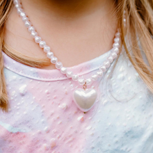  Pink Pearl Heart Necklace