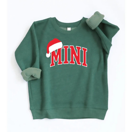 Mini Santa Puff Graphic Sweatshirt