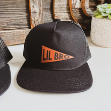  Lil Bro Pennant Leather Patch Hat-Black