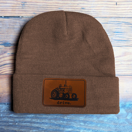 "Drive" Kid Beanie Hat- Caramel