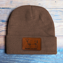  "Raised in a Barn" Kid Beanie Hat- Caramel