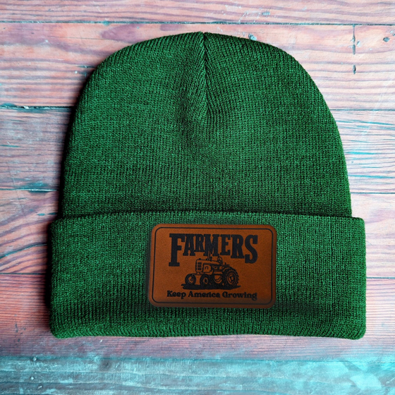 "Farmers Keep America Growing" Kid Beanie Hat- Green