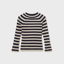  Navy Rib Mockneck Sweater