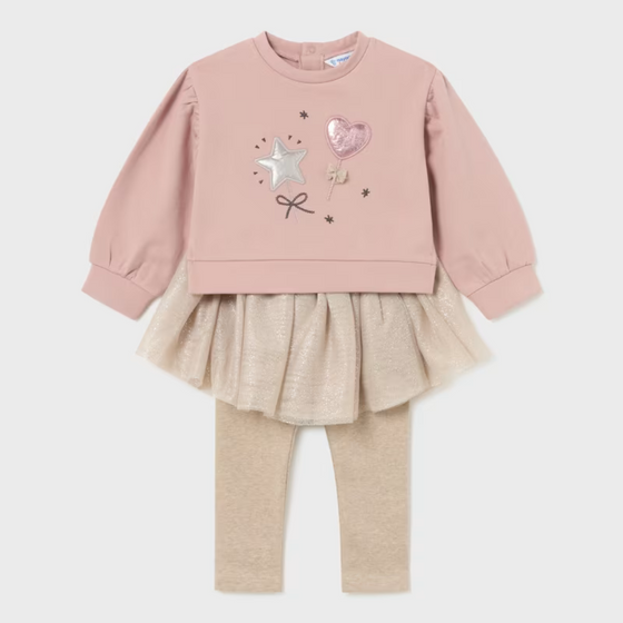 Pink Sweater & Tutu/Legging Set