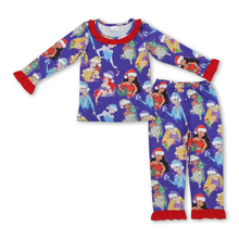  Purple Ruffle Christmas Princess Pajamas