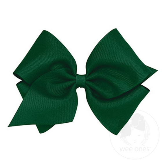 Mini King Classic Grosgrain Bow-Forest Green