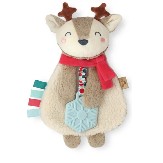 Itzy Lovey Holiday Reindeer Plush + Teether Toy